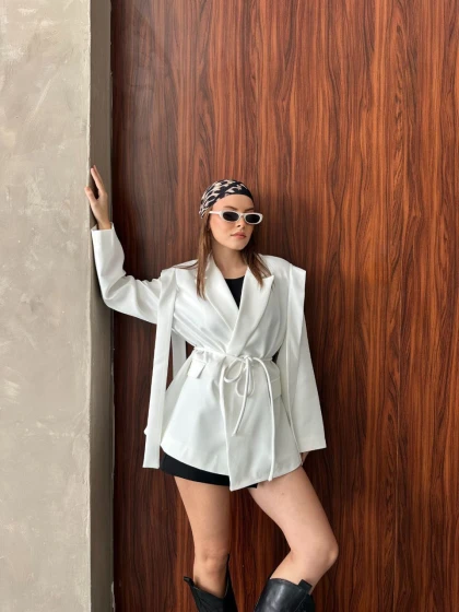 Belted Oversize Blazer Jacket - Stylish and Modern | Capzula Wholesale